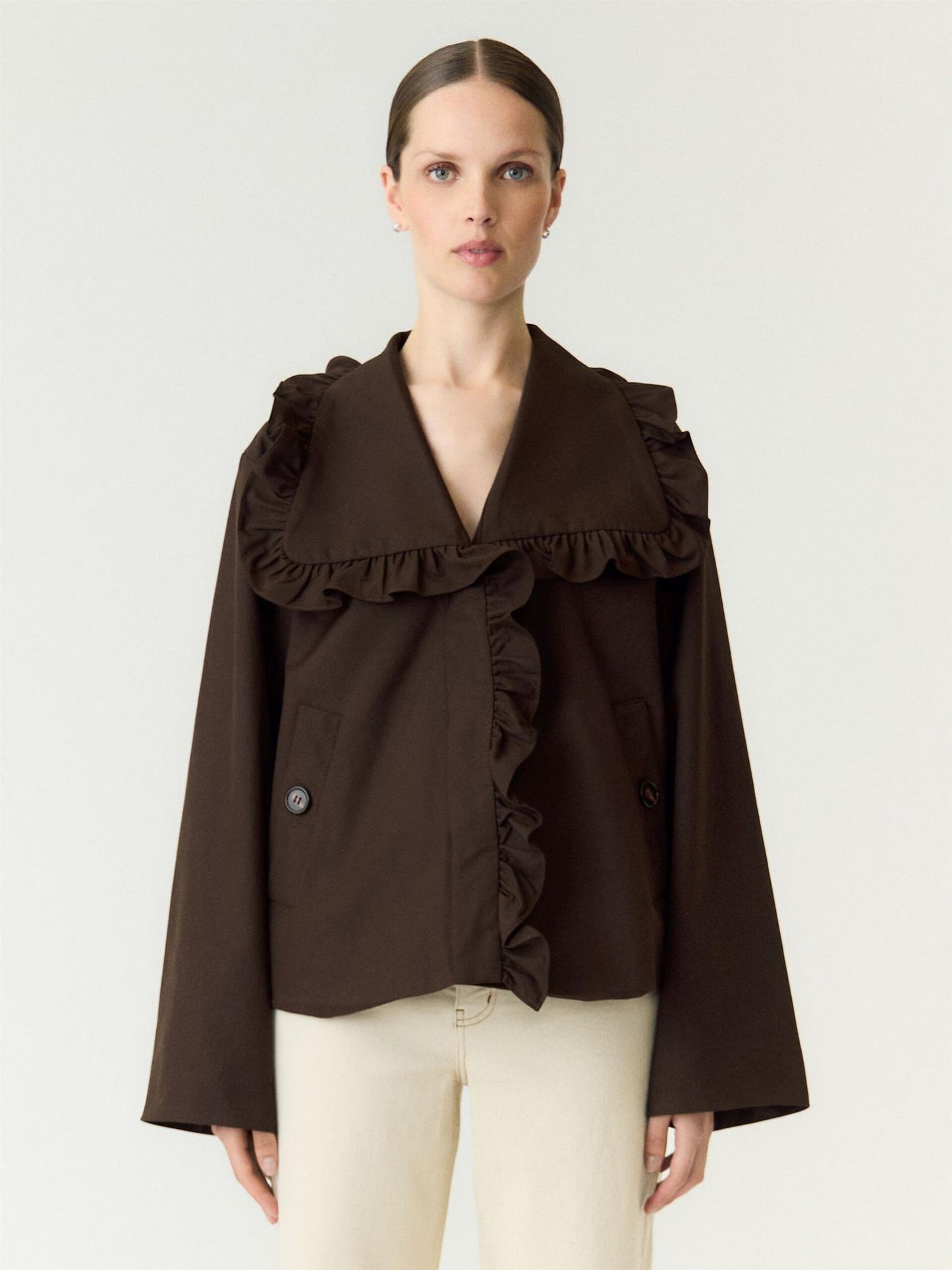 YasElisia Short Trenchcoat - Coffe Bean