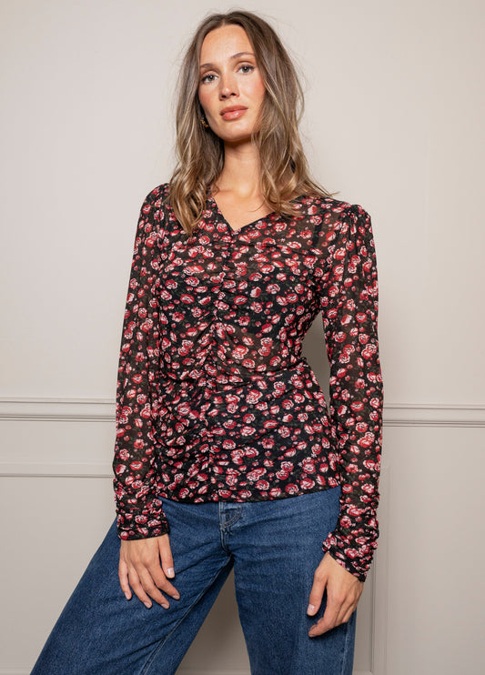 Marion Blouse French Rose Mesh