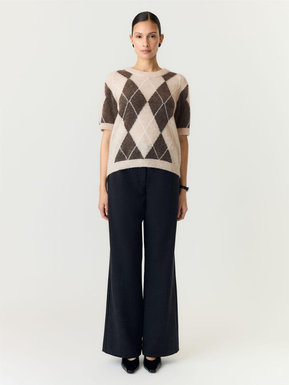 YasJohi Wool Blend Pullover - Oatmea/Taupe Gray