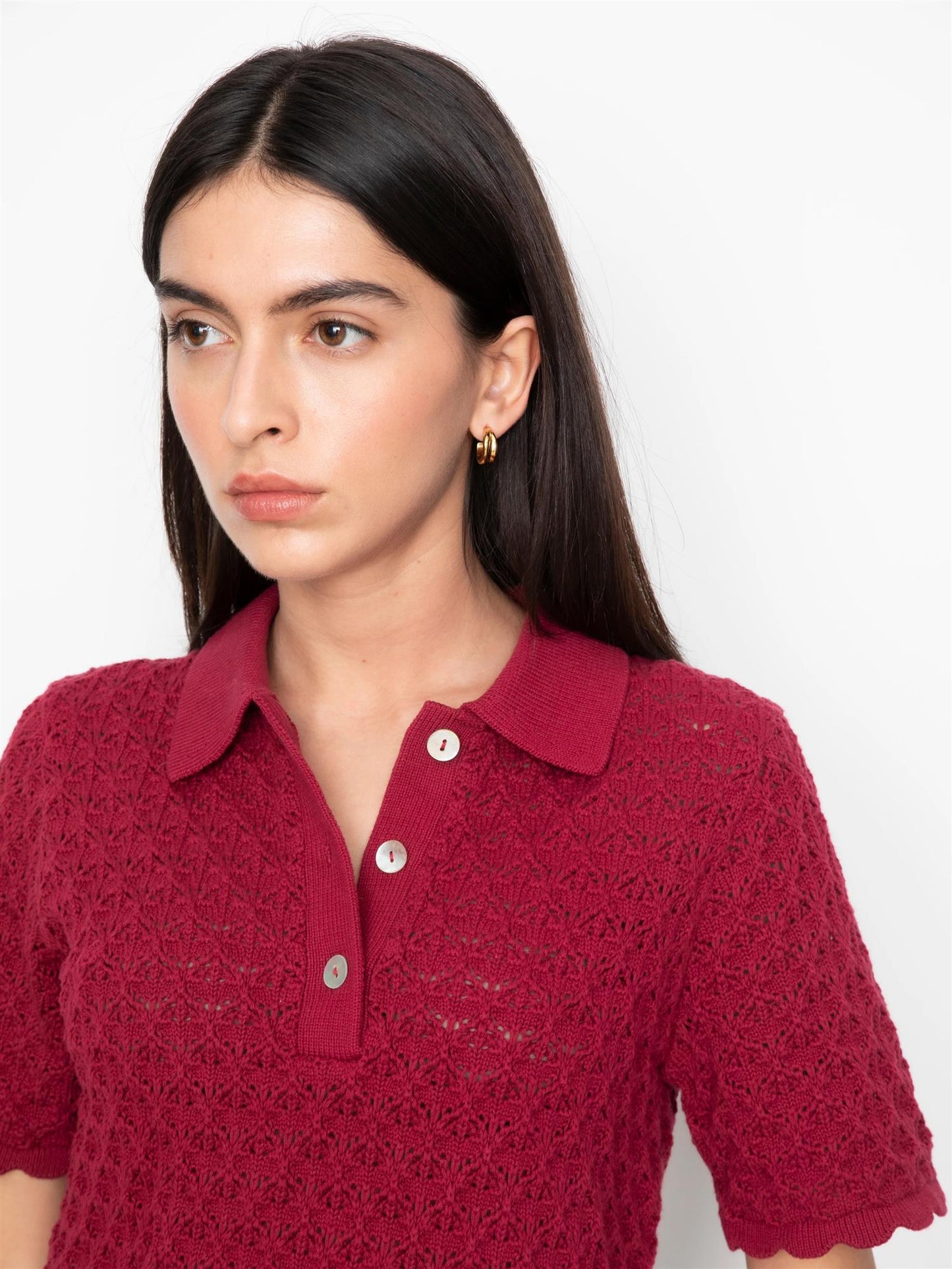 Gwen Knit Tee - Berry