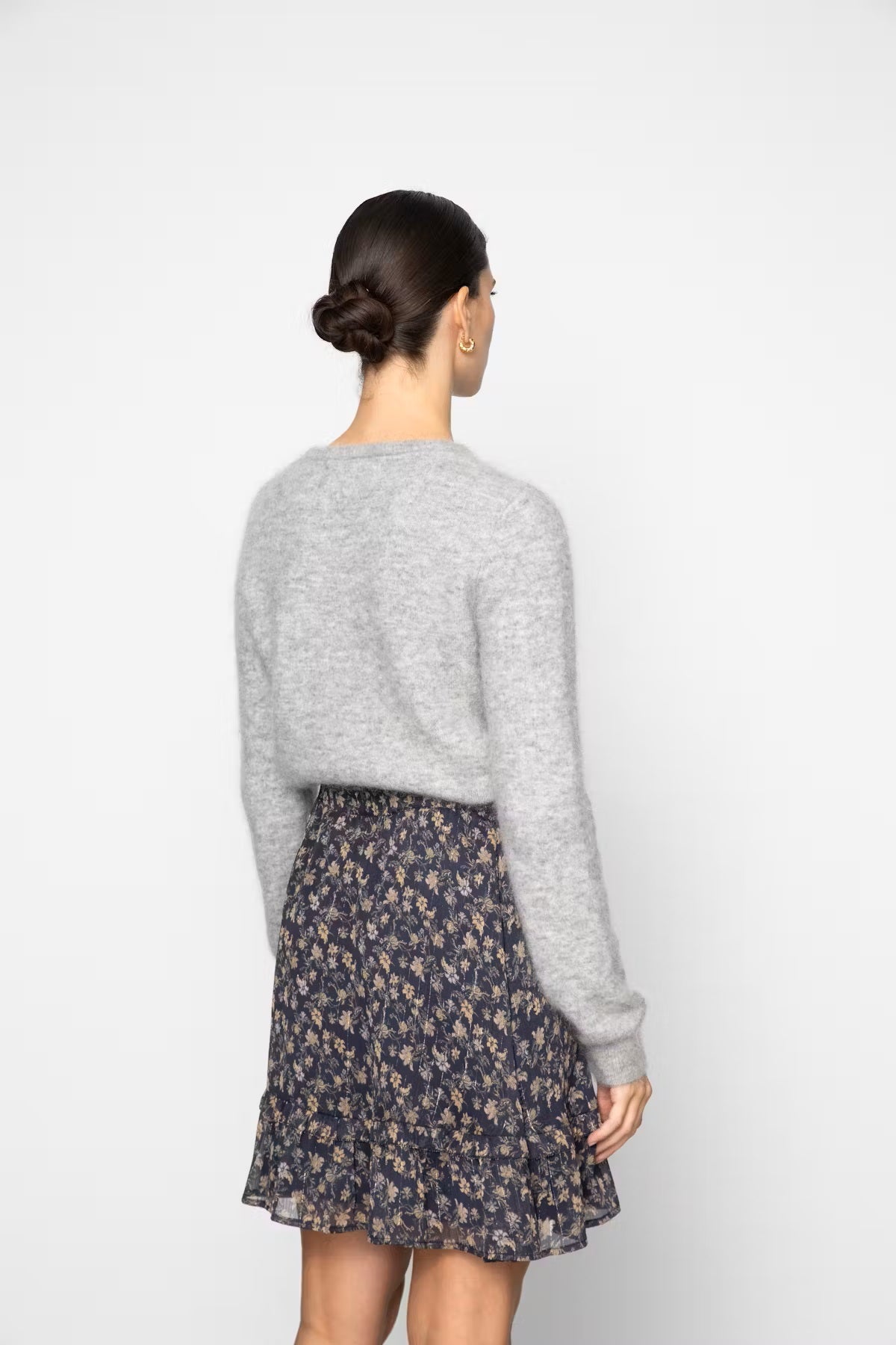 Sunniva Skirt Navy Dahlia Print