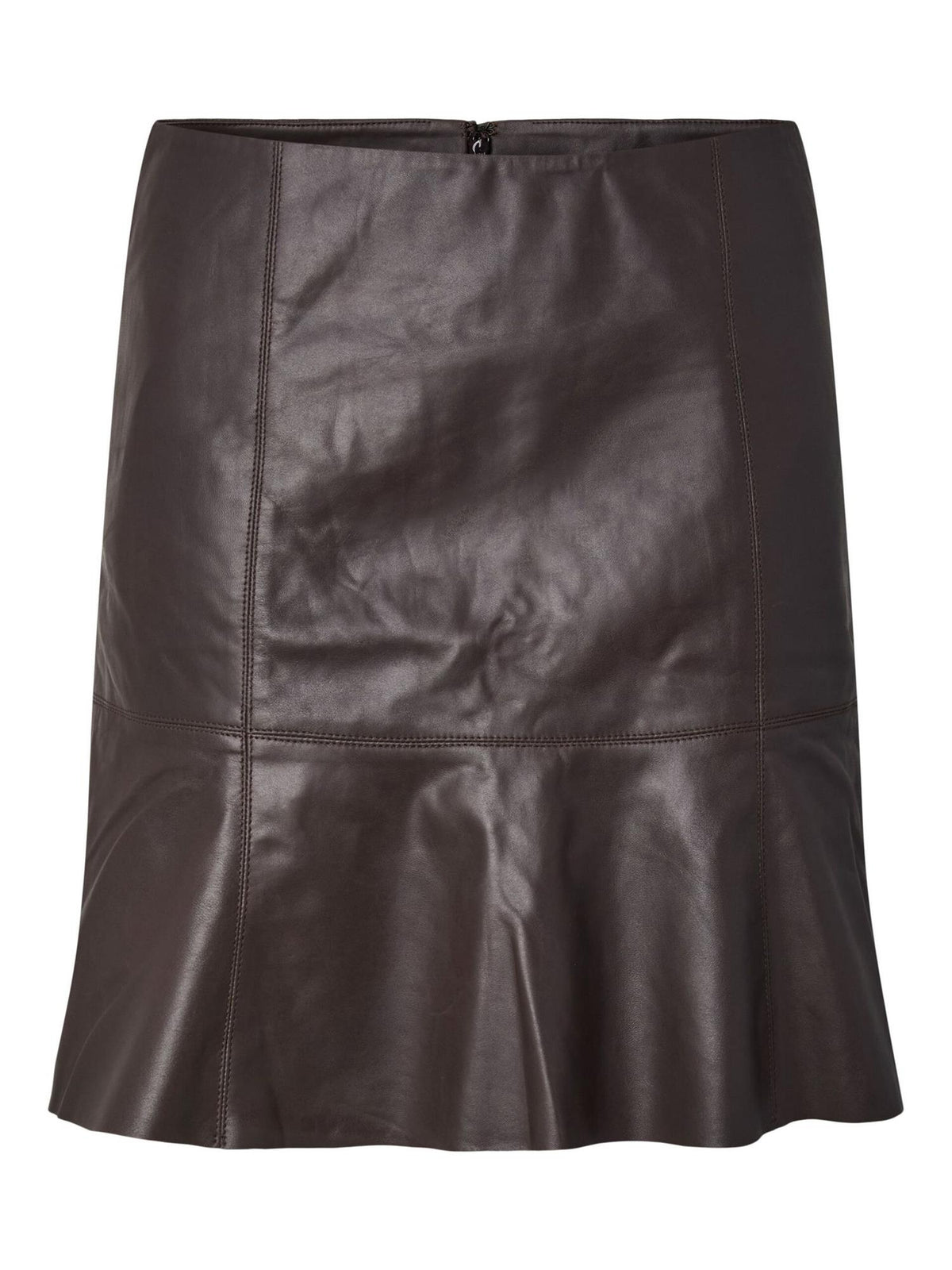 YASColly Naplon Leather Skirt - Brown