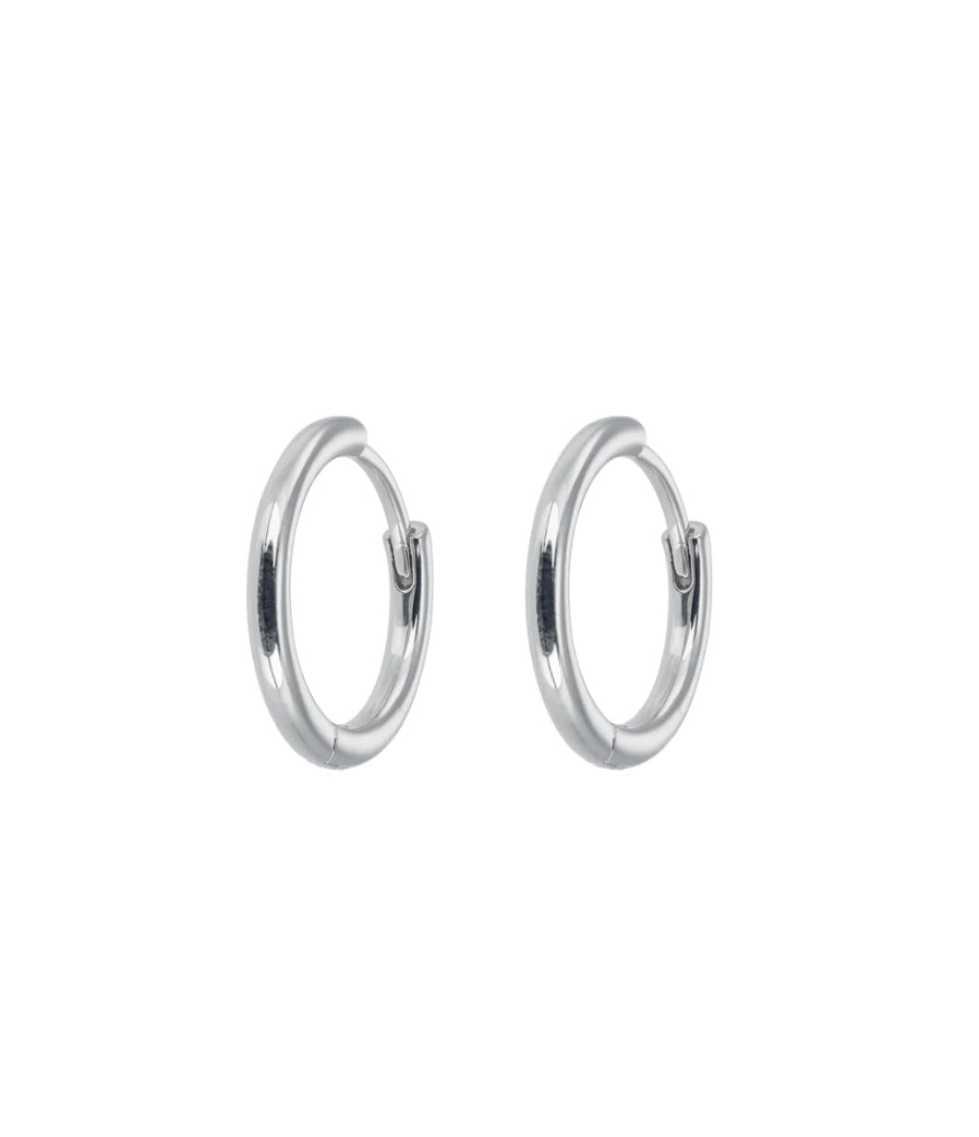 Medium Silver Hoops