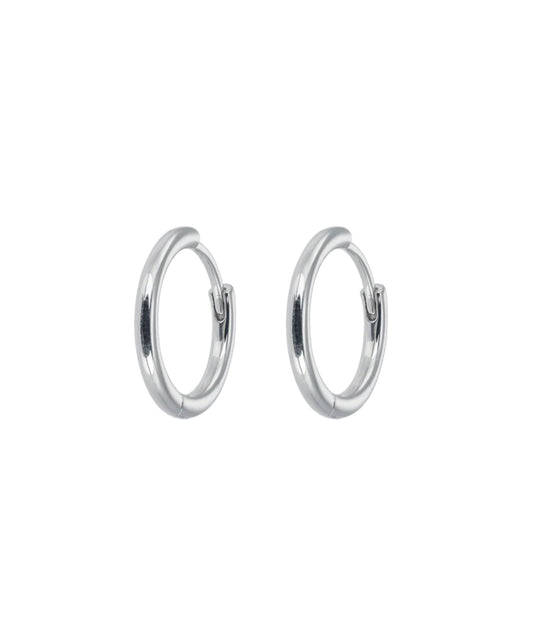 Medium Silver Hoops