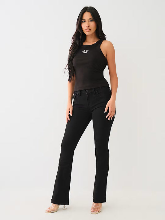 Becca MR Bootcut Flap Jean Black Rinse - True Religion