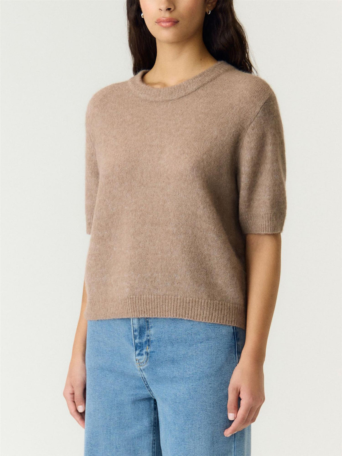 YasJohi Wool Blend Pullover - Taupe Gray
