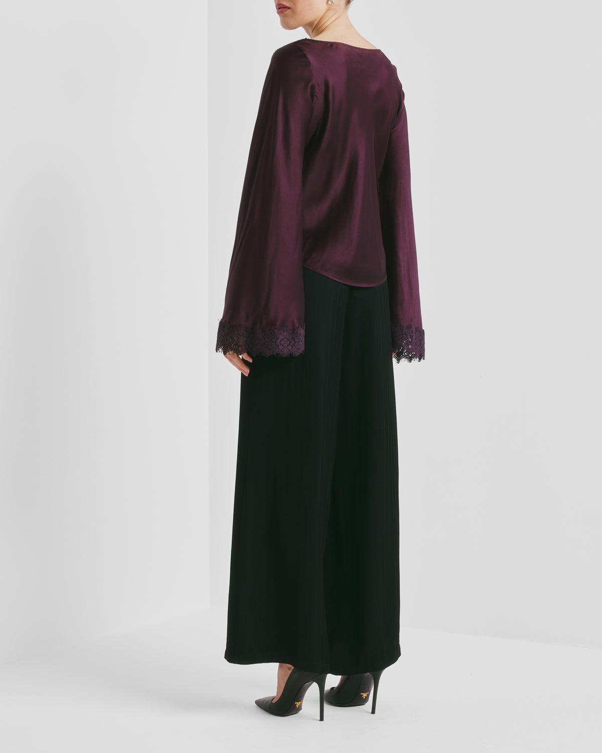 Tailored Straight Trousers - Black
