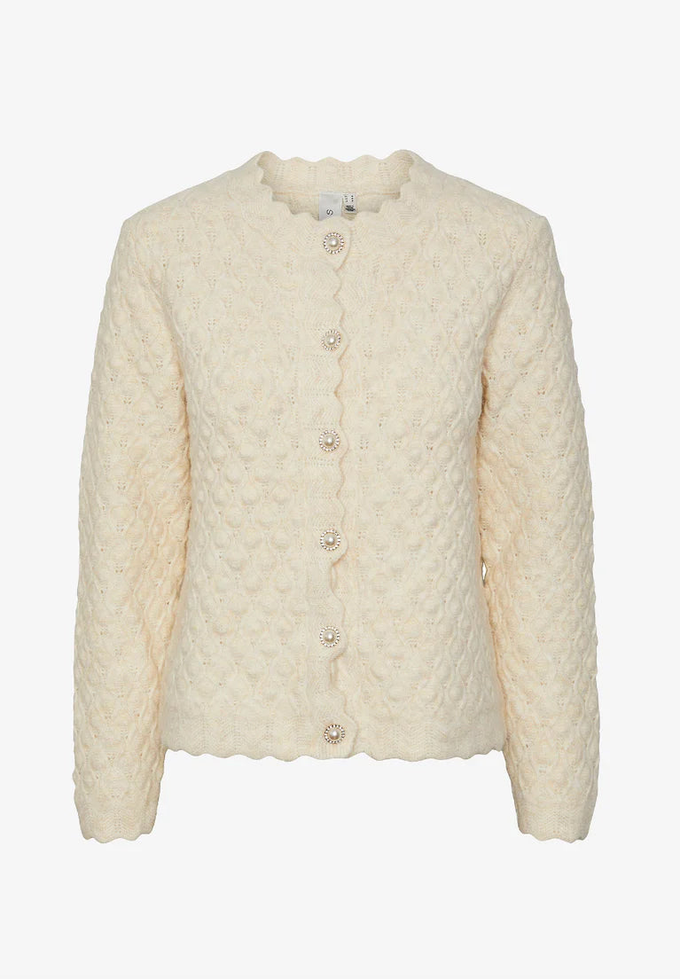YASBubera LS Knit Cardigan Birch