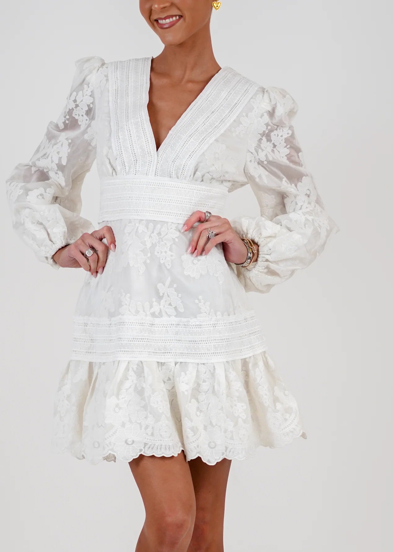 Castle Lace Dress White