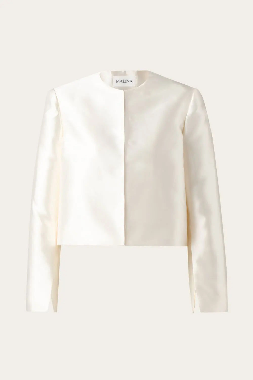 Ruthie Cropped Long Sleeve Blouse - Ivory