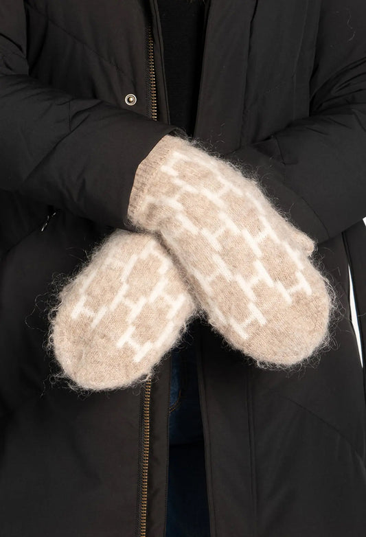 Gera Mittens - Light Brown Melange