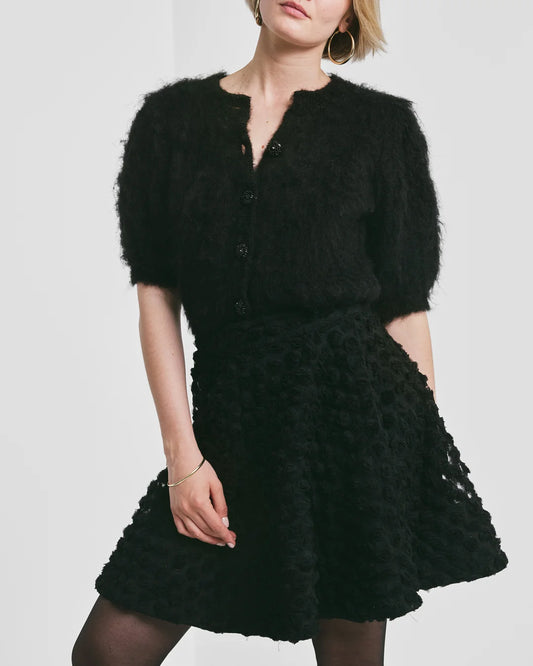 Decorated Mini Skirt Black