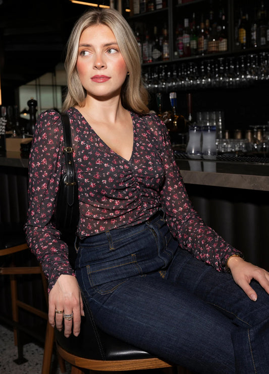 Marion Blouse French Rose Mesh