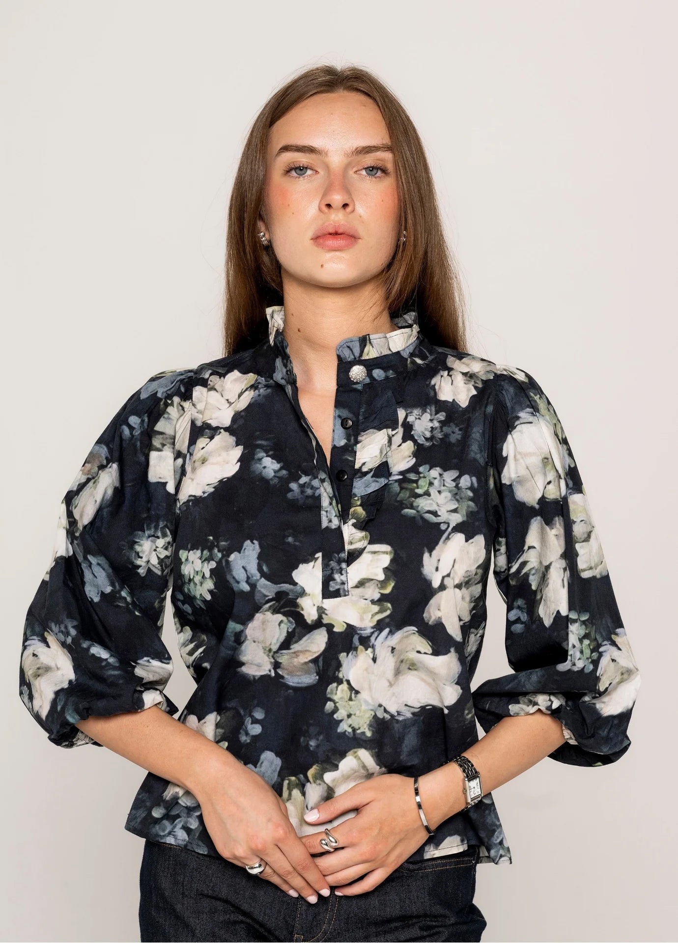 Ella Blouse - Blue Garden