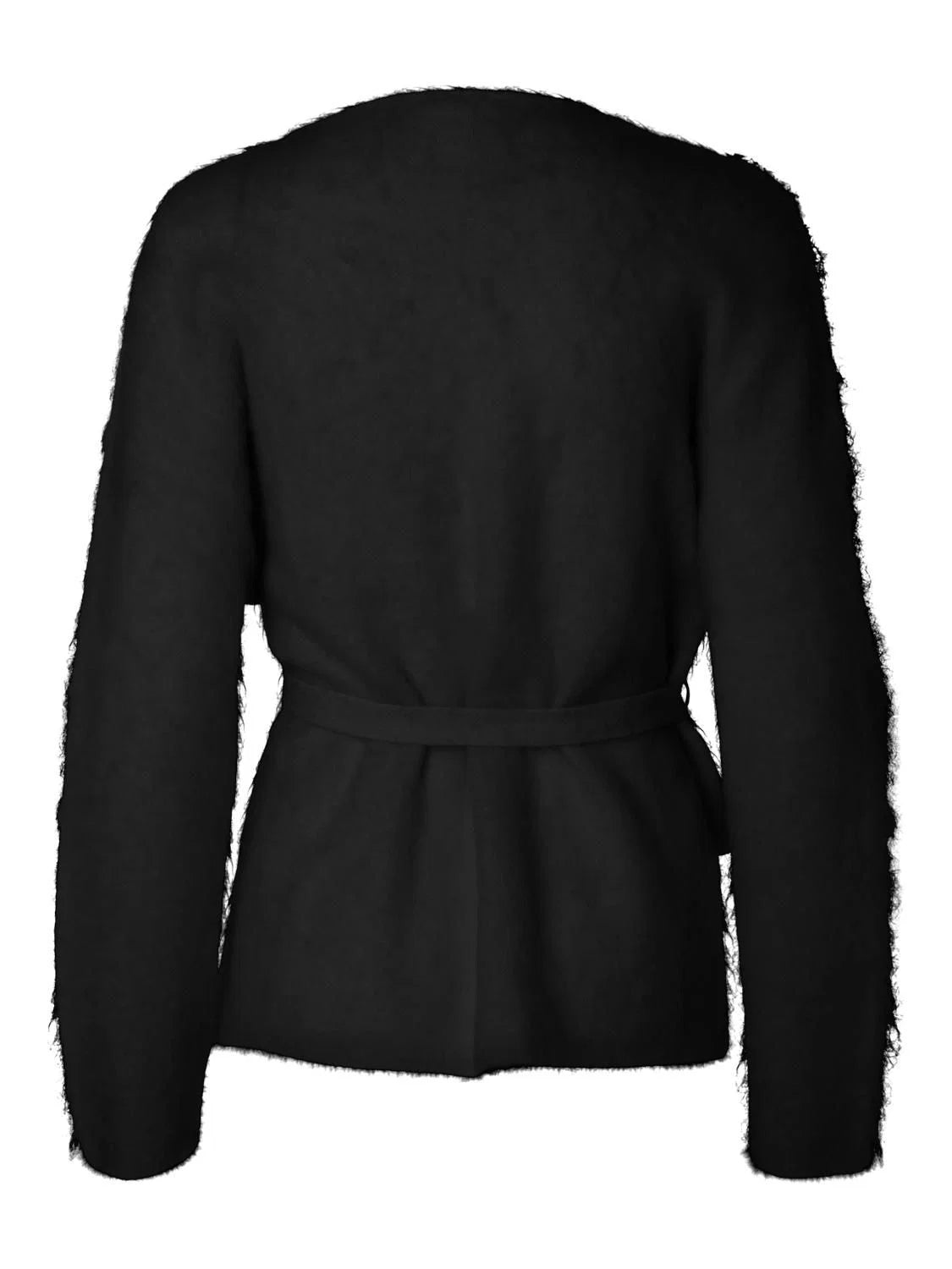 YasTilde Belt Knit Cardigan - Black