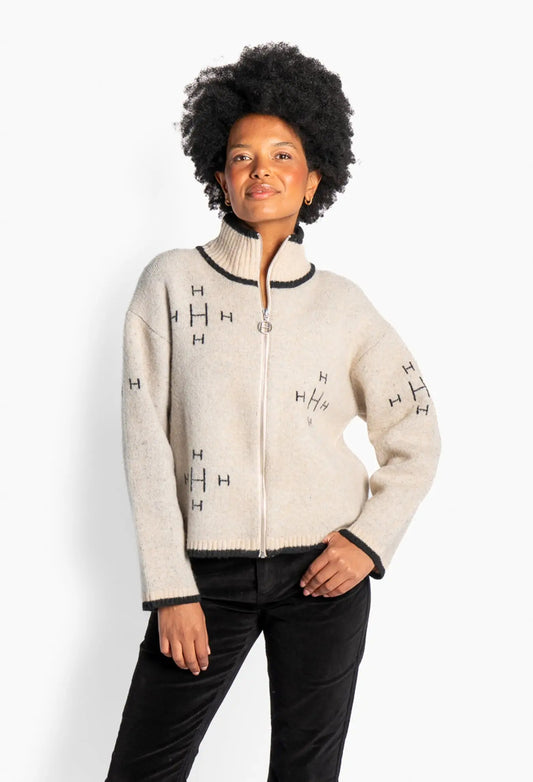 Iben Zip Jacket - Light Beige Melange