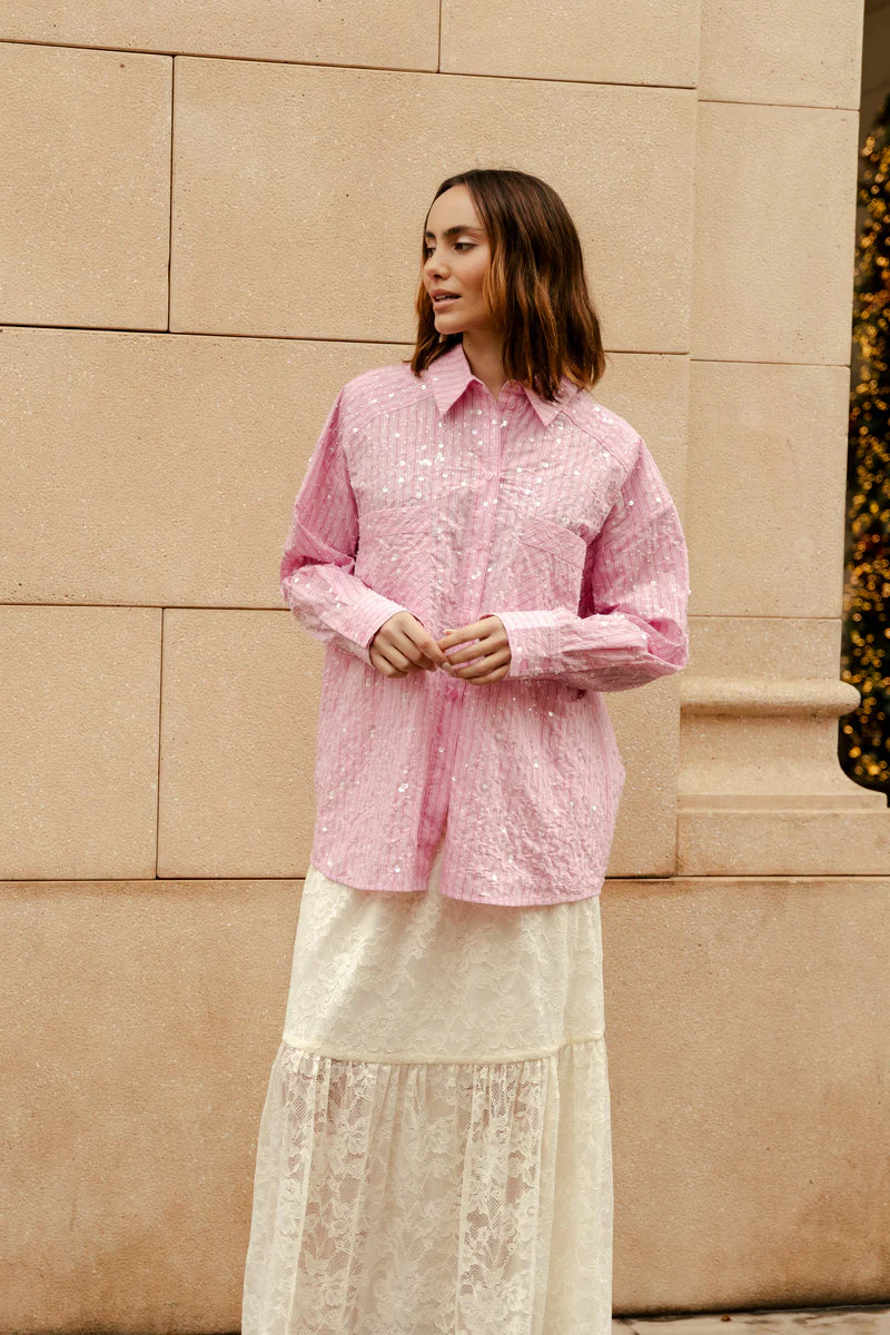 Elliecras Shirt - Pink Multi Stripe