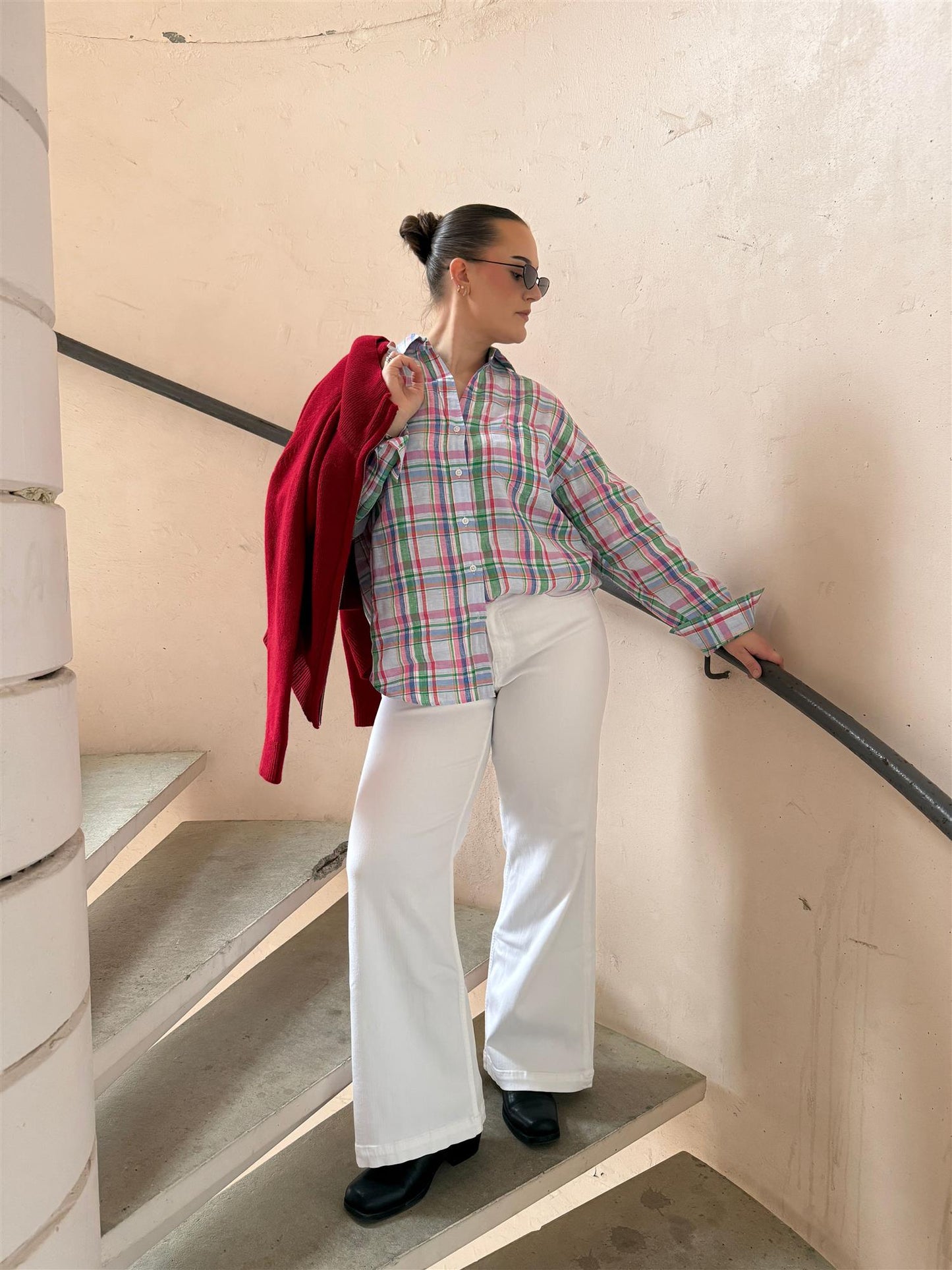 Venice Linen Plaids Pink Combo