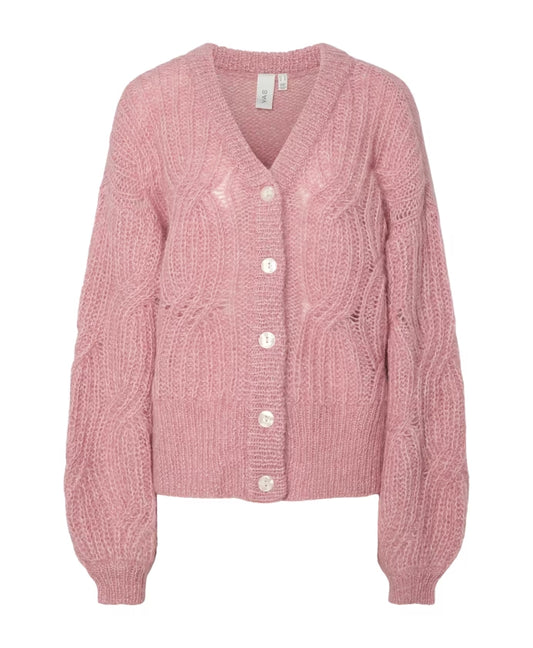 YASZUMA LS Knit Cardigan pink