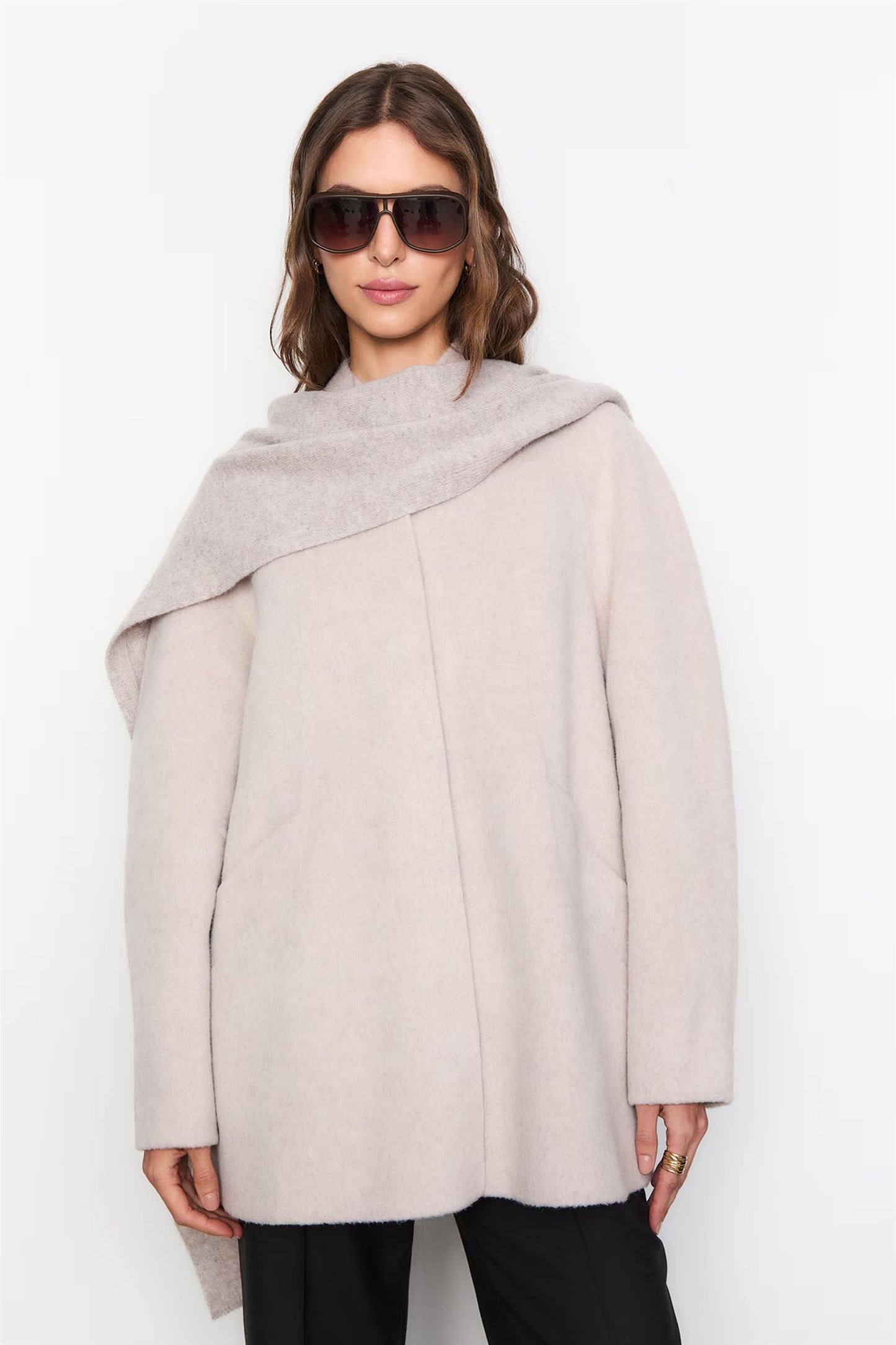 Babette Scarf Taupe Melange