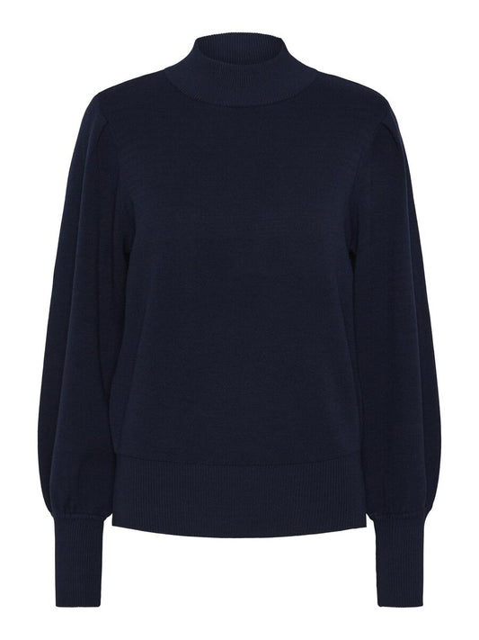 YASFONNY LS KNIT PULLOVER S. NAVY BLAZER