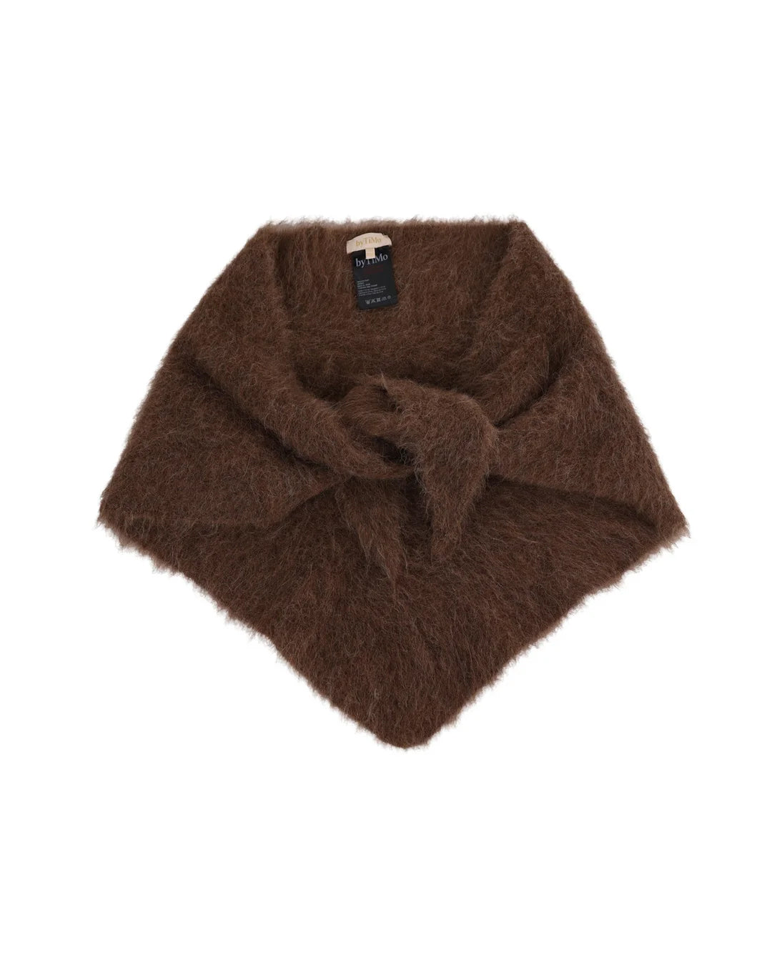 Hairy Knit Scarf - Brown