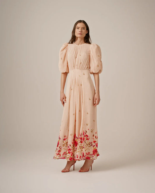 Georgette Tieband Gown Wild Flowers