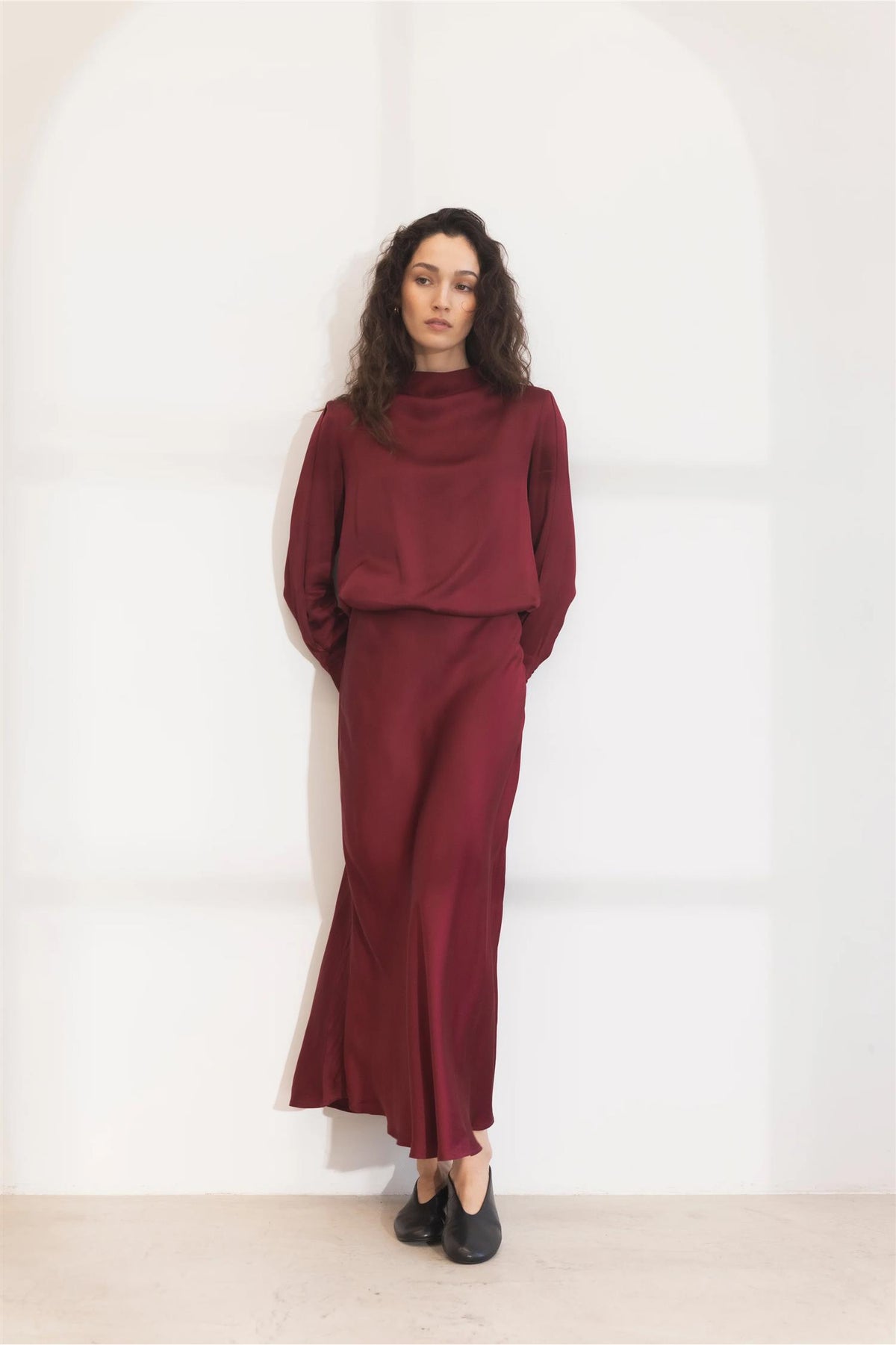 Lune Skirt - Dark Red
