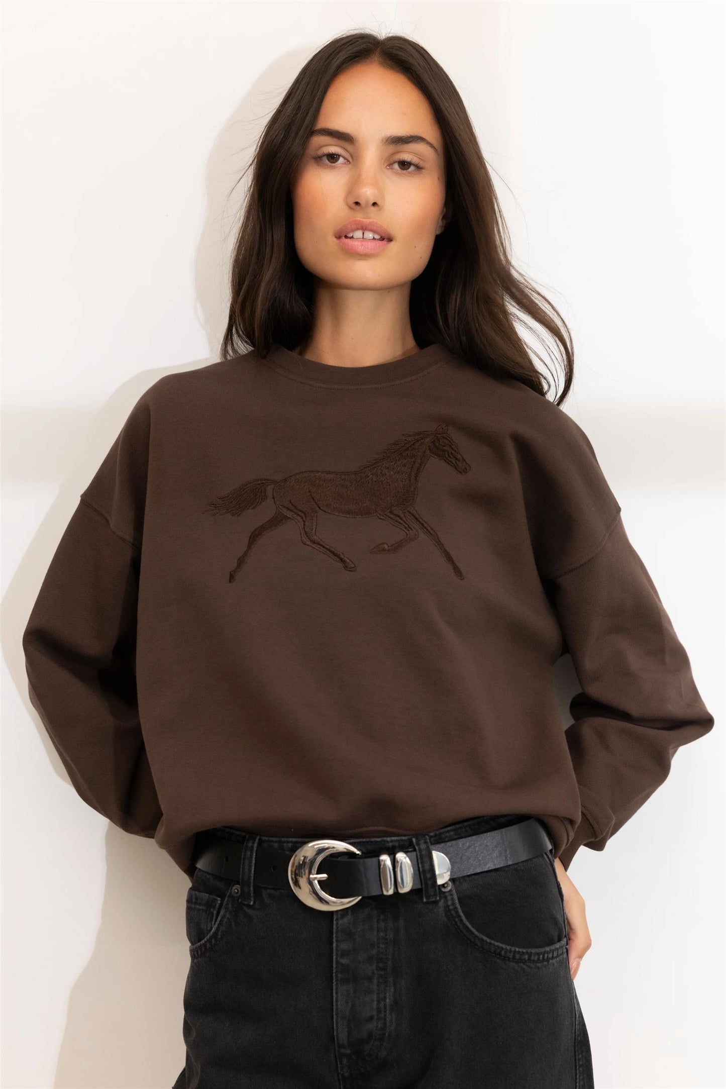 Moira Sweatshirt - Dark Brown