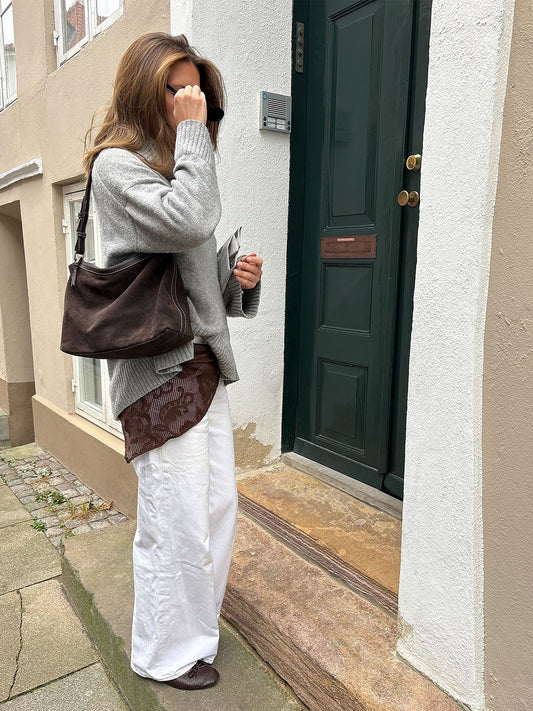 Suede Ginni Medi Bag - Chocolate Torte