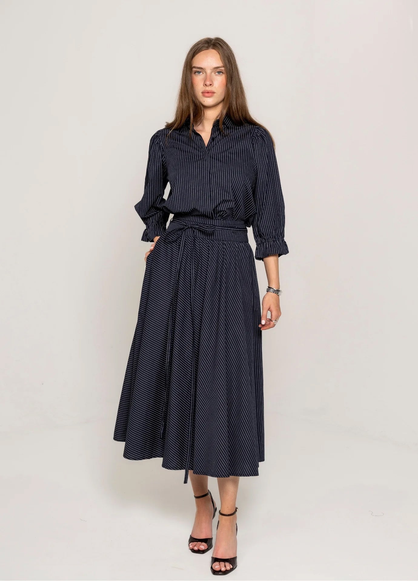 Astrid Skirt - Pin Stripe