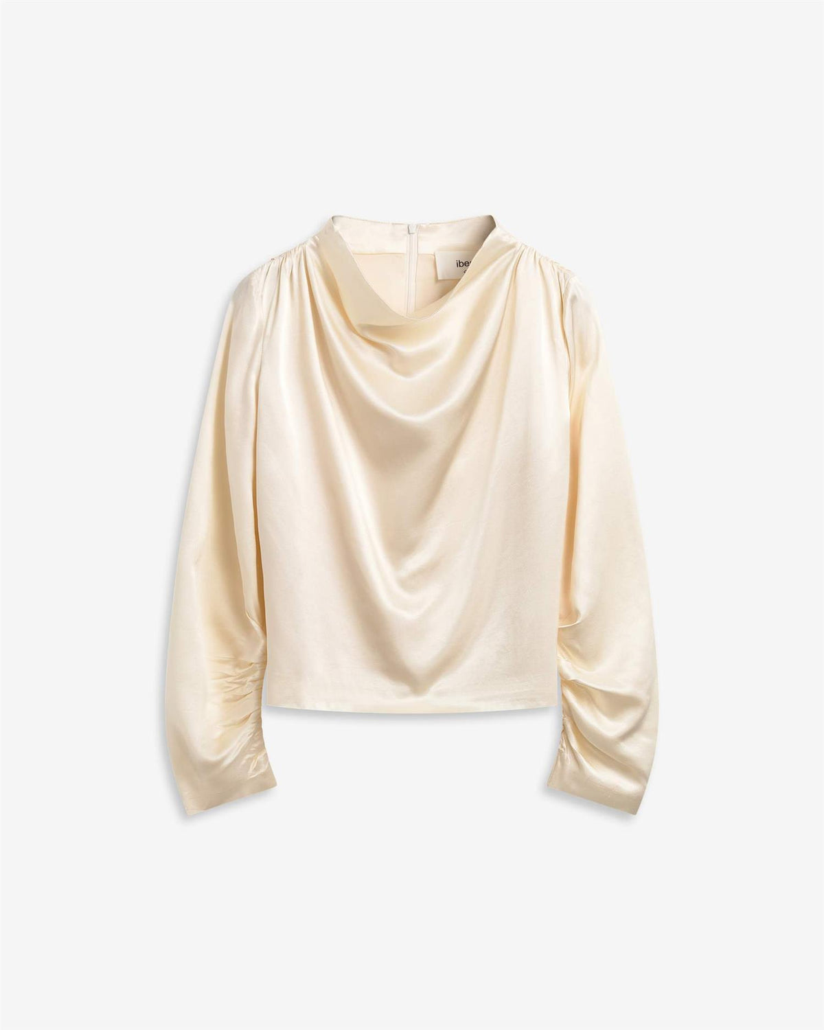 Beverly Satin Top - Pearl White