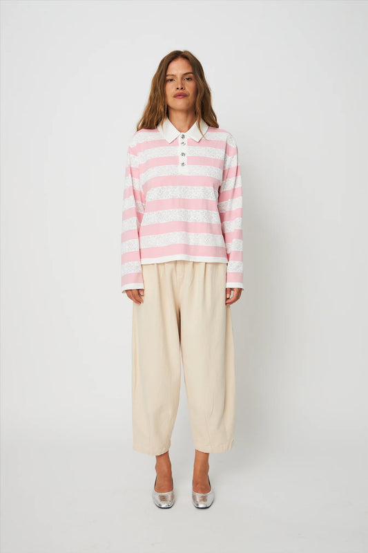 Beacras Blouse - Rose Creme Stripe