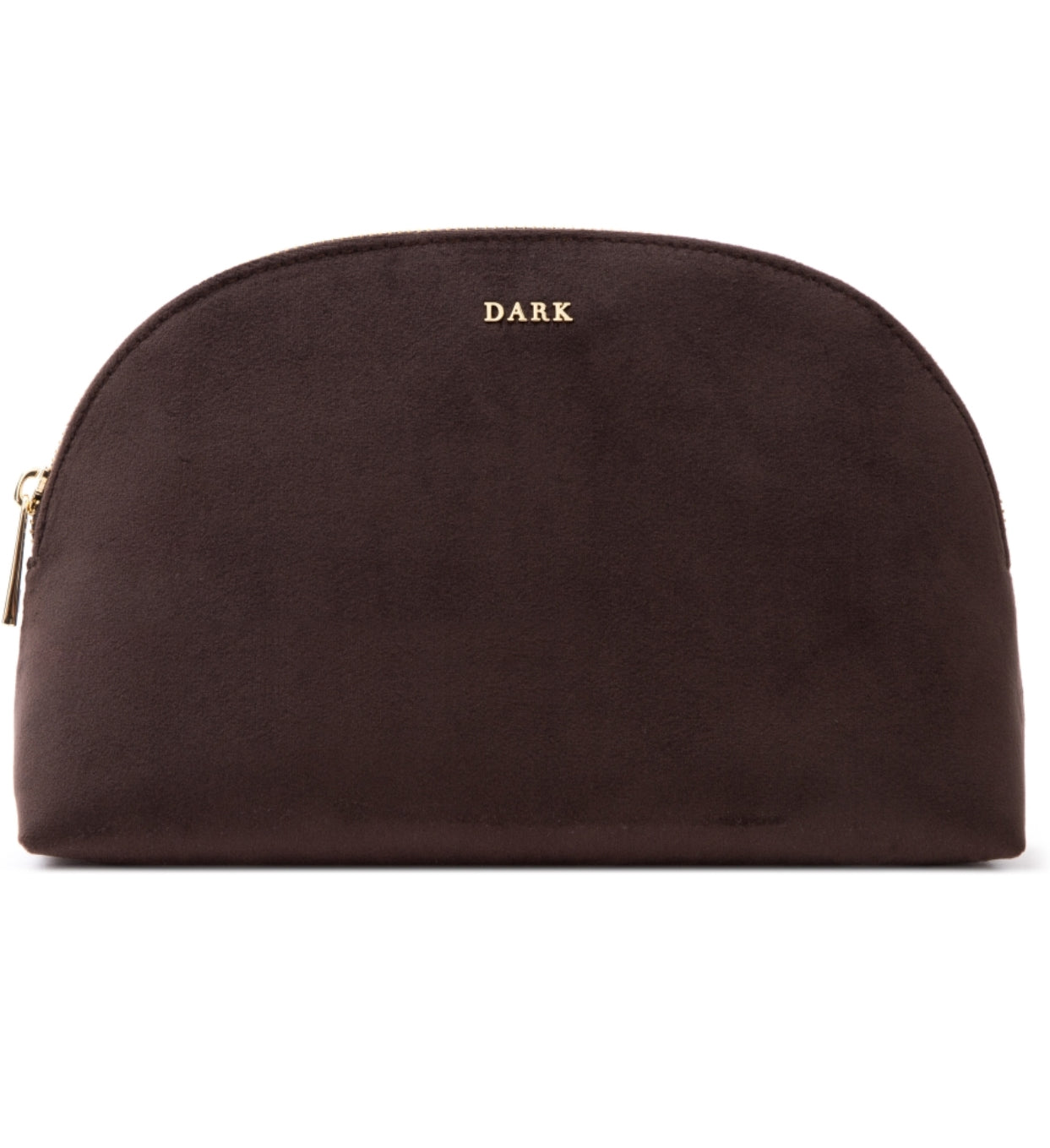 Velvet Make-Up Pouch Large Chocolate Brown