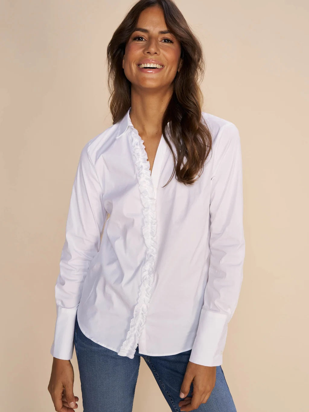 Sybel Satin Shirt White