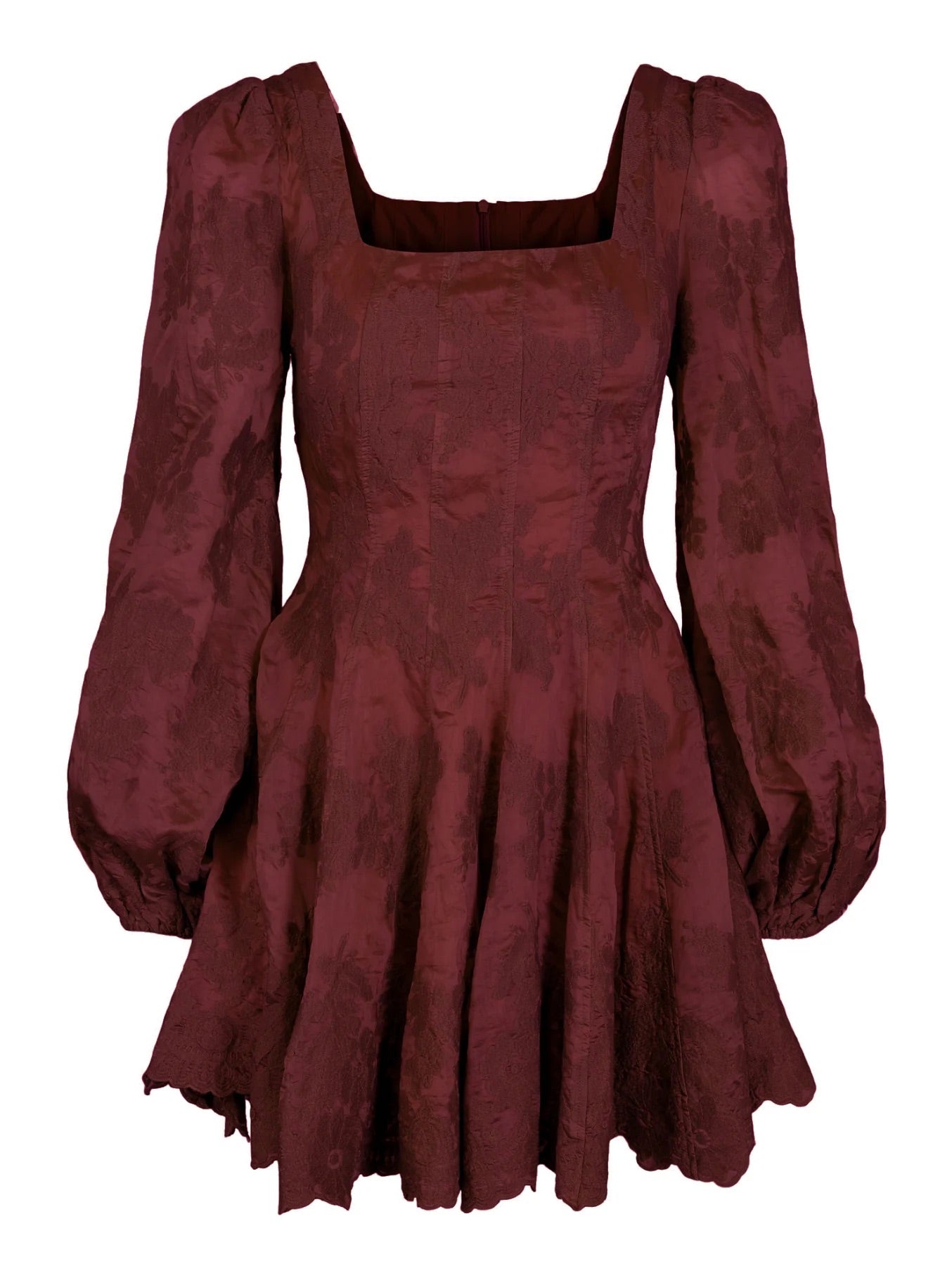 golightly-lun-bergen-burgunder-kjole