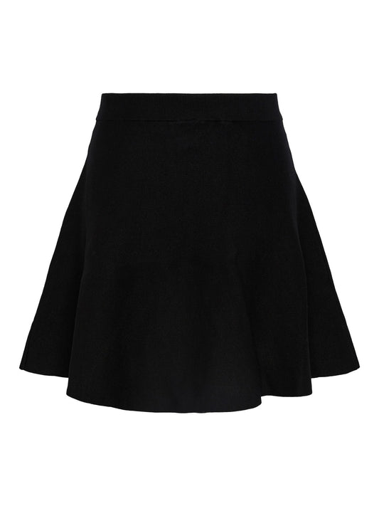 YASFONNY HW KNIT SKIRT S. Black