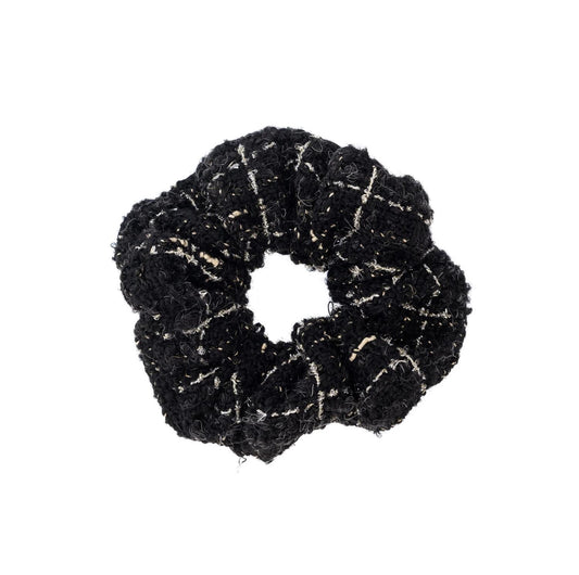 Tweed Scrunchie Black