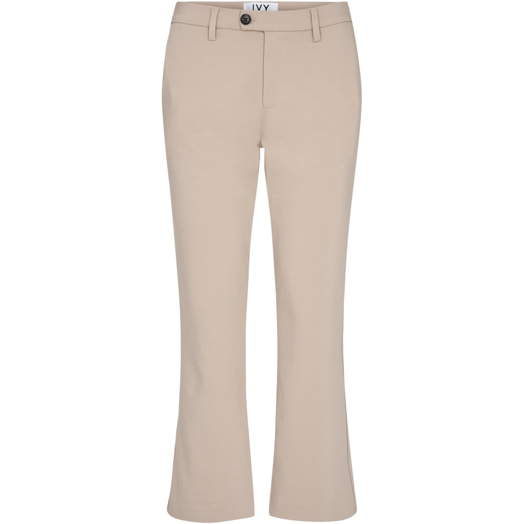 IVY-Alice Cropped Flare Pant Latte