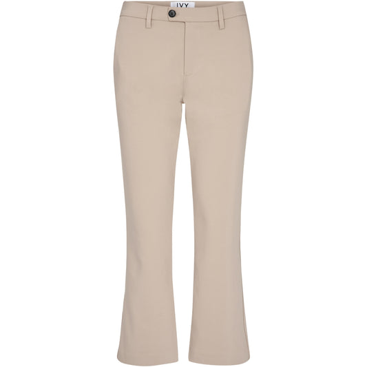 IVY-Alice Cropped Flare Pant Latte