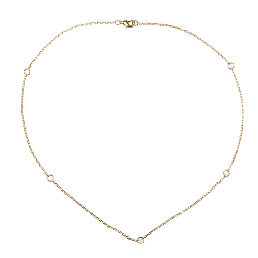 Gold Necklace with rings