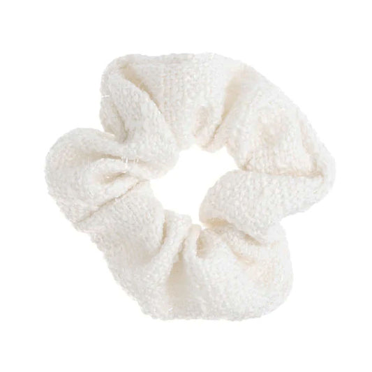 Tweed Scrunchie Off White