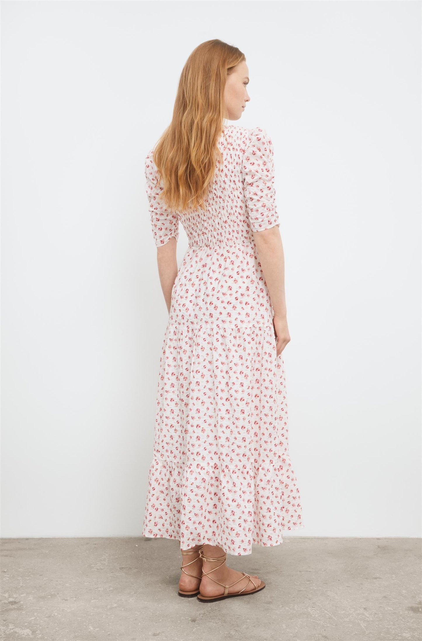 Dovie Crepe Dress White Berry Print