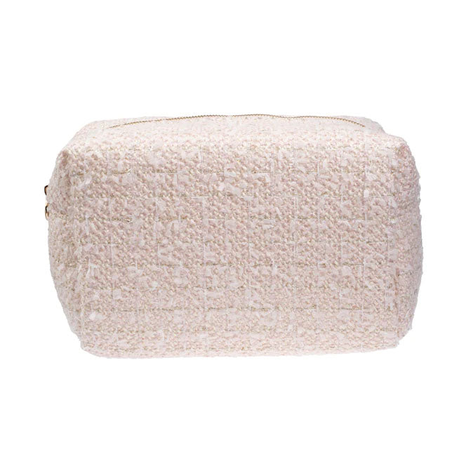 Tweed Make-Up Pouch Large Pale Rose