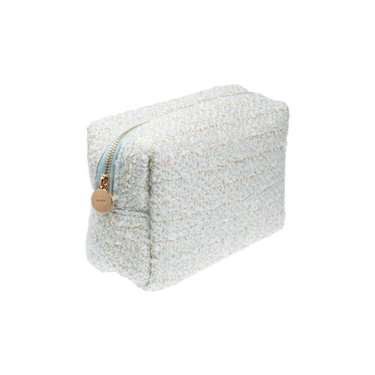Tweed Make-Up Pouch Small Teal