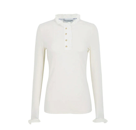 Flory T-shirt L/S White