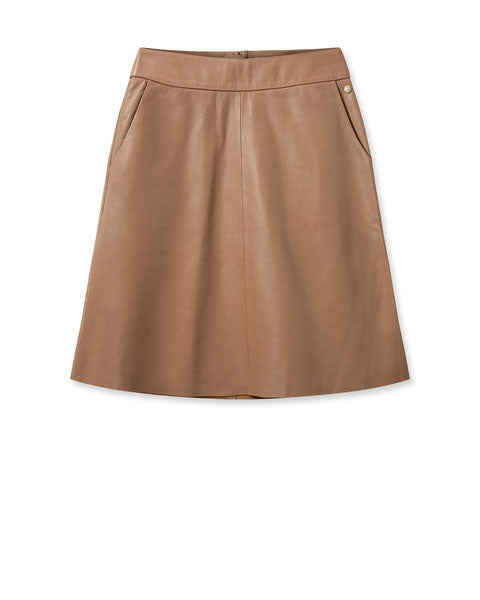 Appiah Leather Skirt Cinnamon Swirl