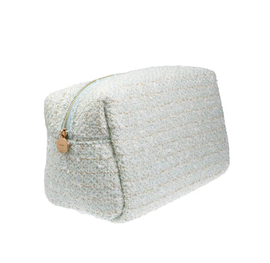Tweed Make-Up Pouch Large Teal