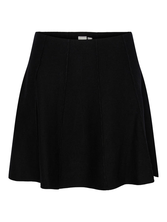 YASFONNA HW KNIT SKIRT S Black