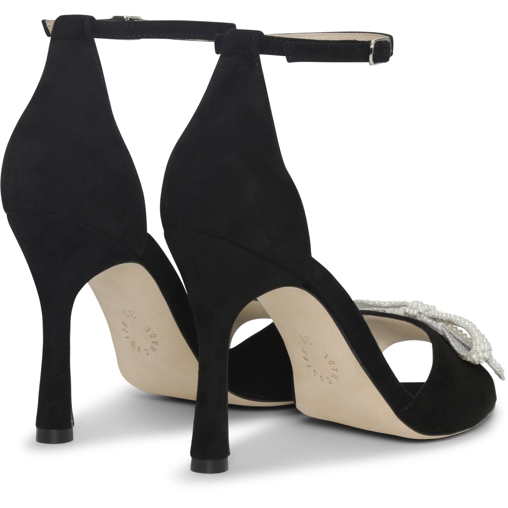 Ashley Pearl Bow Anthracite Black